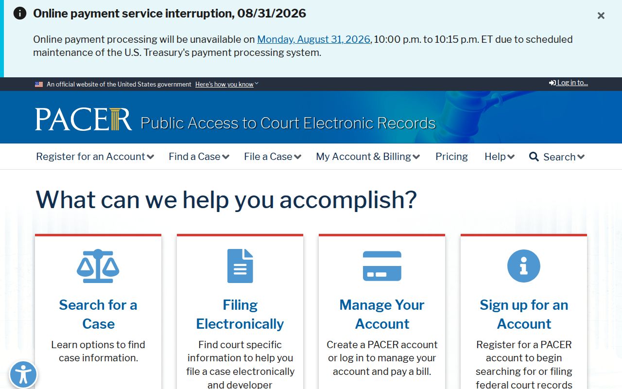 Richmond County case search federal PACER overview