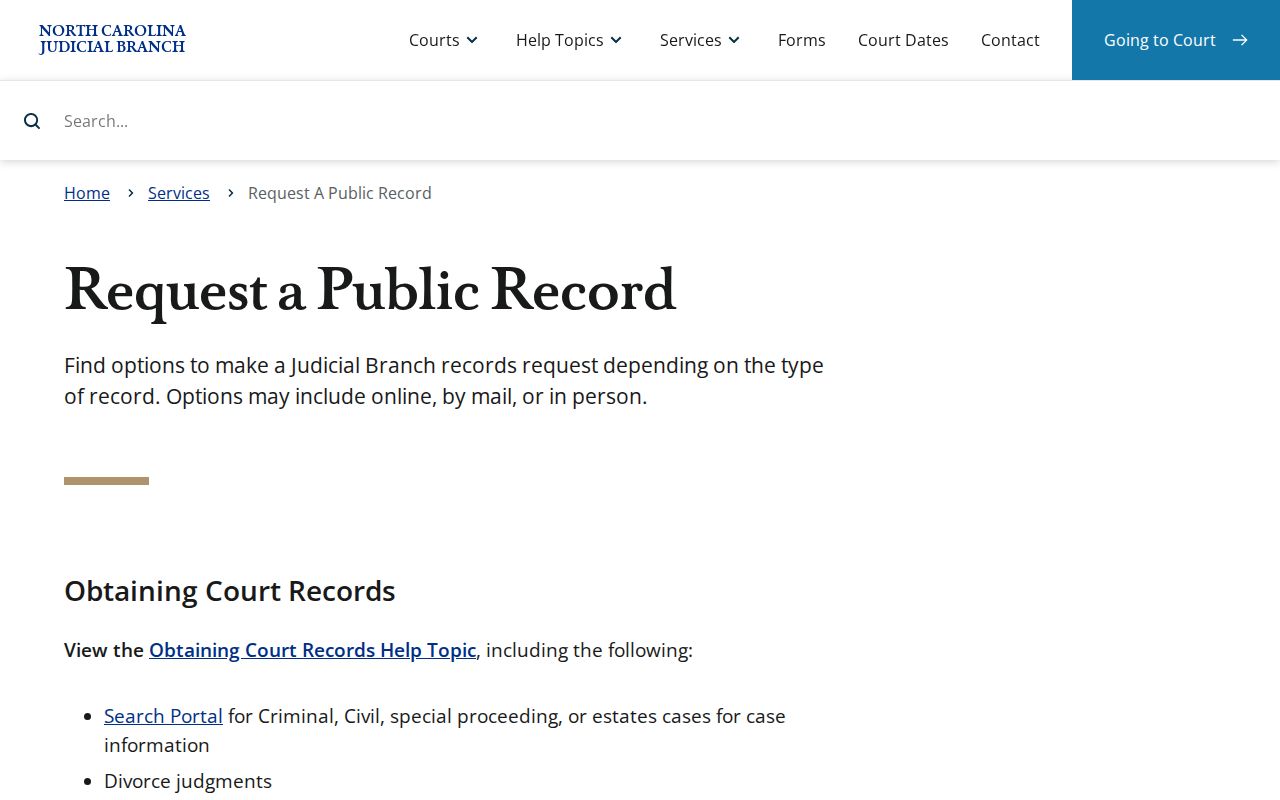 Richmond County court records public-record request channel