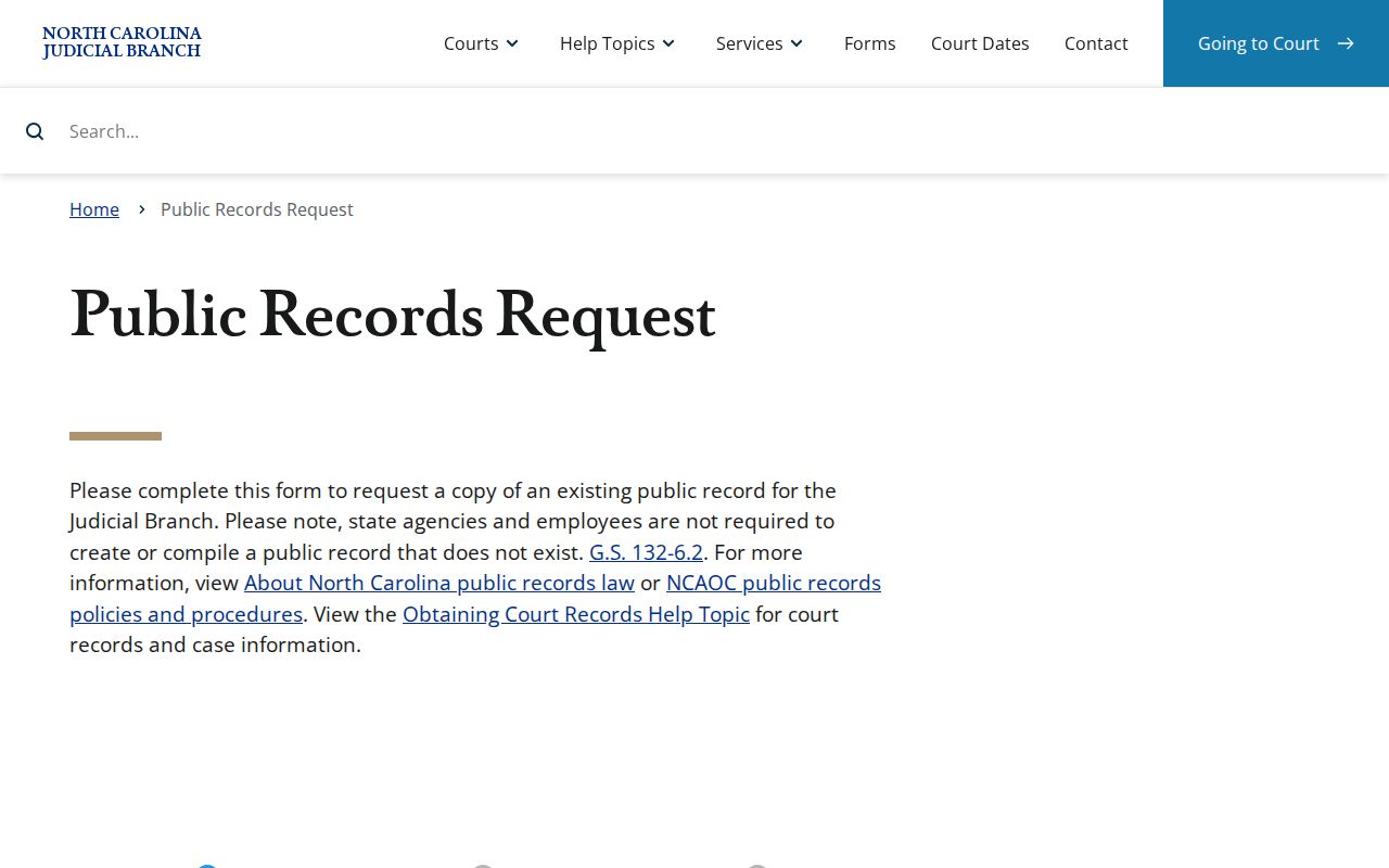 Richmond County court records Judicial Branch public-record request form