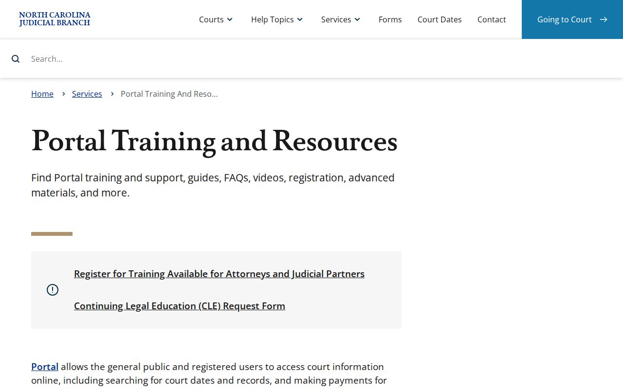 Dobbins Heights court records Portal training source