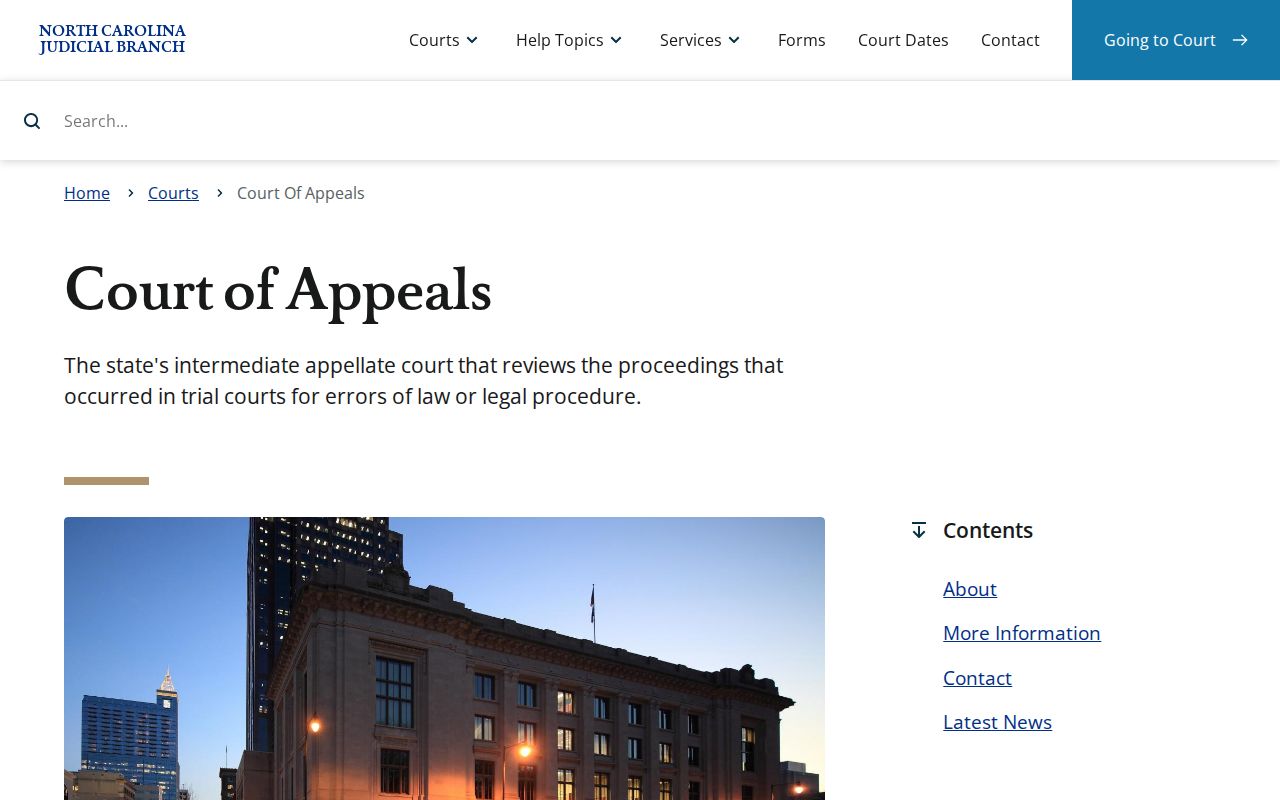 Hoffman court records North Carolina Court of Appeals source