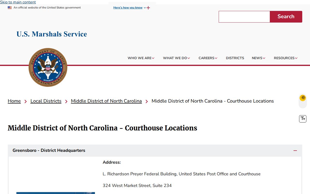 Hoffman court records federal courthouse location context