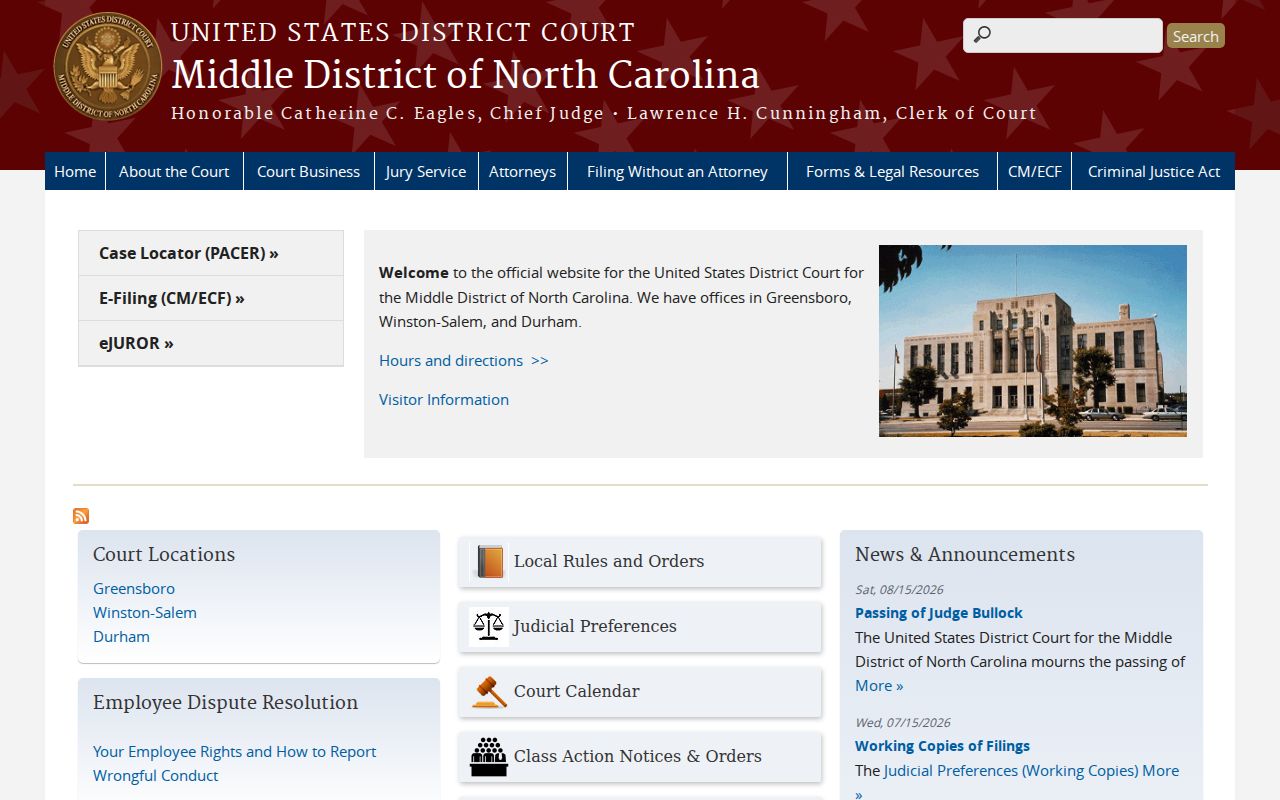 Richmond County court docket federal court source