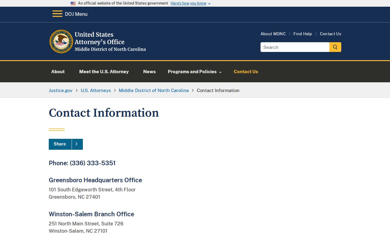 Richmond County court docket federal justice contact source